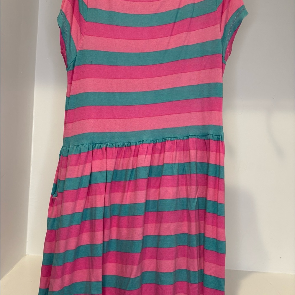 Peek Pink Pleated Sundress with Cap Sleeves